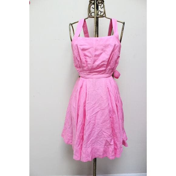 Aje Barbie Pink Clara Tie Back Mini Dress Size AUS 12/US 8 - Picture 3 of 6